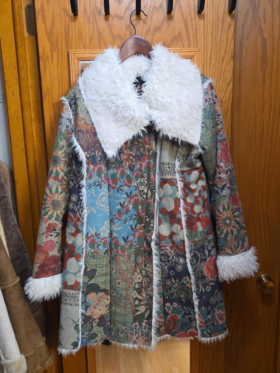 Johnny Was Jackets & Blazers - Johnny Was Multicolor Patchwork Floral Coat